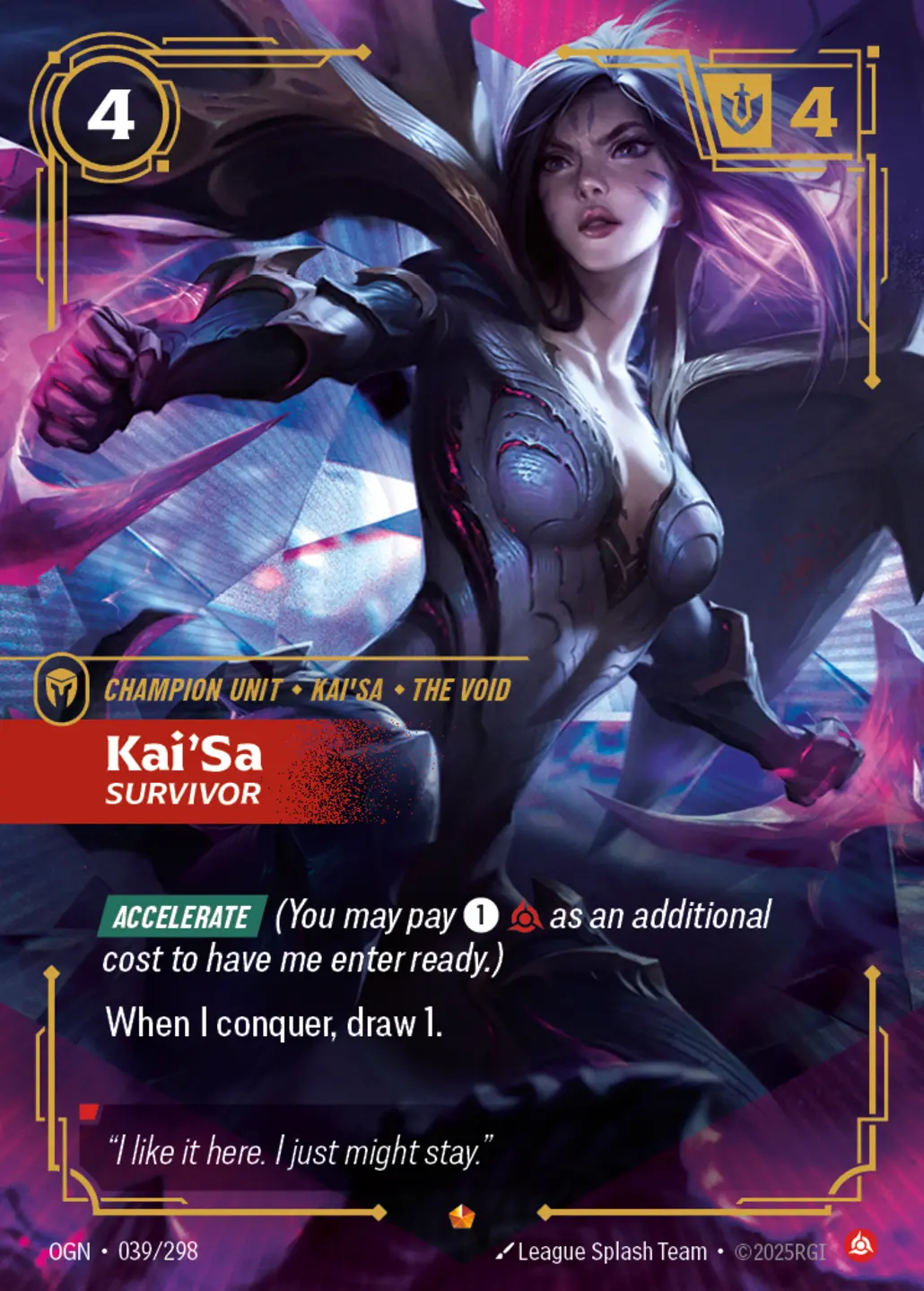 Kai'Sa, Survivor
